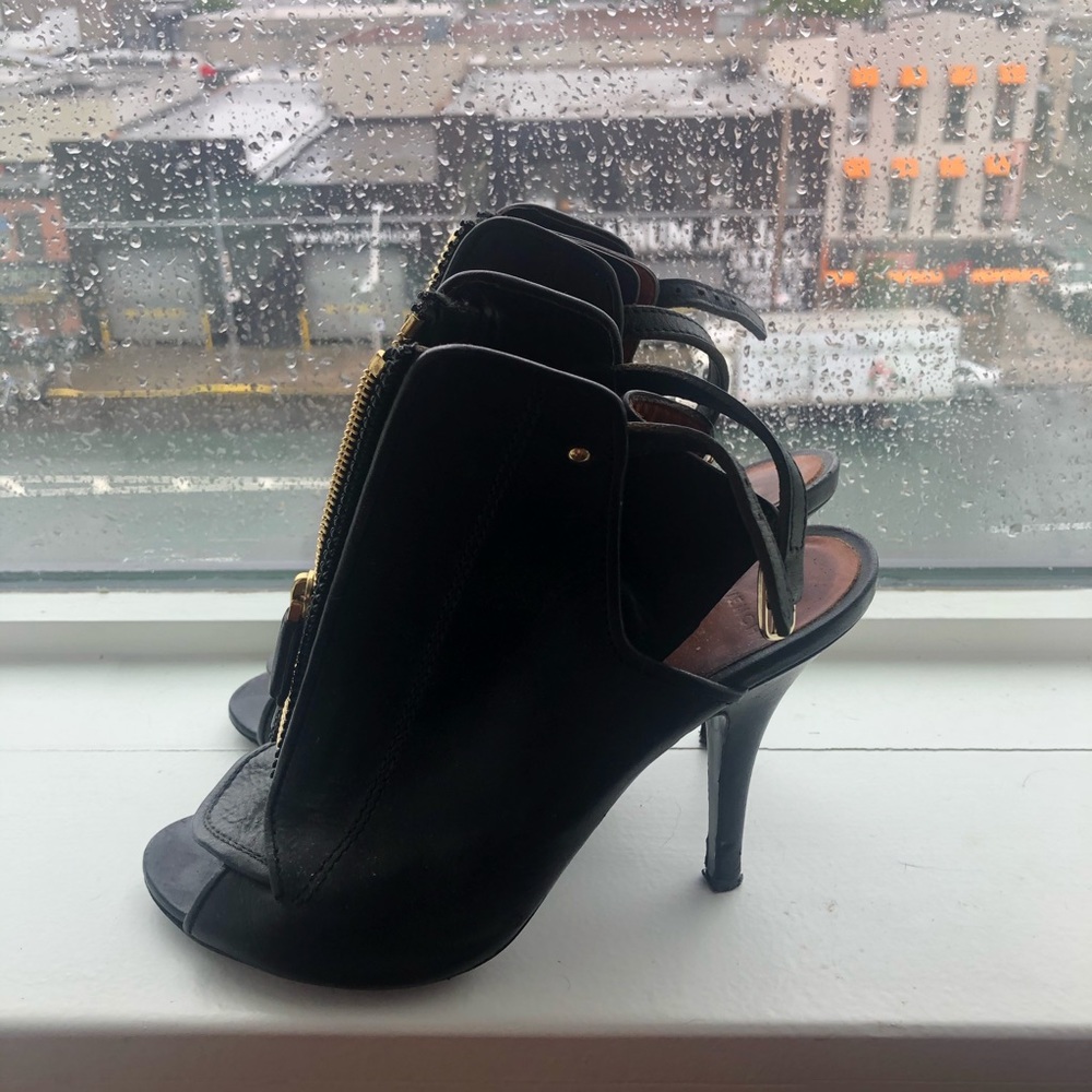 Givenchy black w/ gold zipper heels